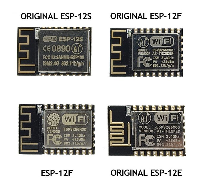 Разные варианты микроконтроллера ESP-12